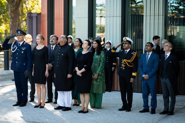 Bundespräsident, Frank-Walter Steinmeier, Akkreditierung von Botschaftern Berlin, Amtssitz am Spreebogen, Bundespräsident, Frank-Walter Steinmeier, Akkreditierung von Botschaftern, Bundeswehr, Botschafter, Pakistan, Salman Sharif Berlin Berlin GER