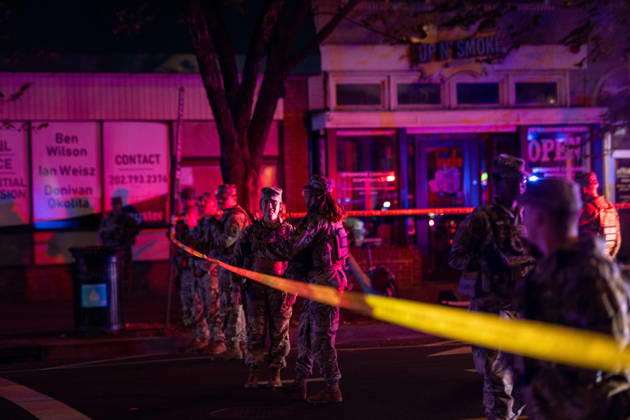 October 19, 2026, Washington, Dc, United States: A National Guard soldier was shot in the Eastern Market neighborhood of Washington, D.C. in the early hours of October 19, 2026. The guardsman tried to break up a fight but was shot by one of the participants, before the suspect was shot by other National Guard soldiers. Both the Guardsman and the suspect were taken to the hospital with non-life threatening injuries. Washington United States  - ZUMAl312 20261019_znp_l312_027 Copyright: xAndrewxLeydenx
