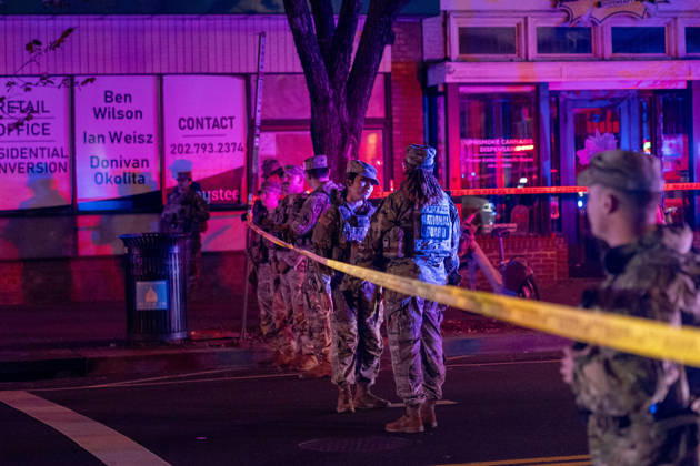 October 19, 2026, Washington, Dc, United States: A National Guard soldier was shot in the Eastern Market neighborhood of Washington, D.C. in the early hours of October 19, 2026. The guardsman tried to break up a fight but was shot by one of the participants, before the suspect was shot by other National Guard soldiers. Both the Guardsman and the suspect were taken to the hospital with non-life threatening injuries. Washington United States  - ZUMAl312 20261019_znp_l312_028 Copyright: xAndrewxLeydenx