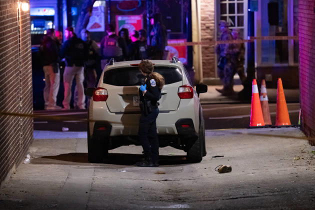 October 19, 2026, Washington, Dc, United States: A National Guard soldier was shot in the Eastern Market neighborhood of Washington, D.C. in the early hours of October 19, 2026. The guardsman tried to break up a fight but was shot by one of the participants, before the suspect was shot by other National Guard soldiers. Both the Guardsman and the suspect were taken to the hospital with non-life threatening injuries. Washington United States - ZUMAl312 20261019_znp_l312_049 Copyright: xAndrewxLeydenx