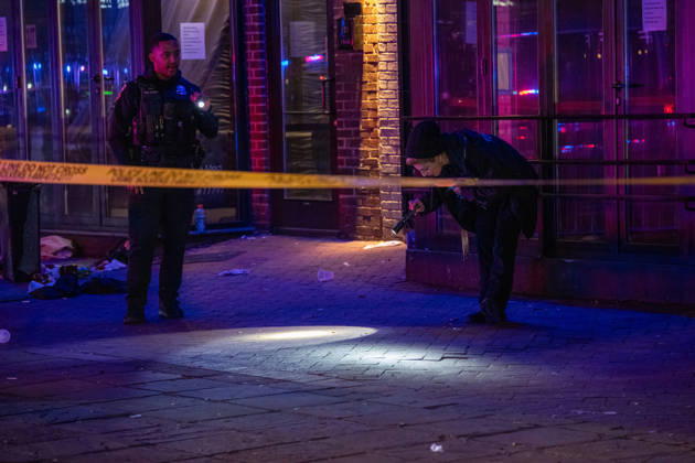 October 19, 2026, Washington, Dc, United States: A National Guard soldier was shot in the Eastern Market neighborhood of Washington, D.C. in the early hours of October 19, 2026. The guardsman tried to break up a fight but was shot by one of the participants, before the suspect was shot by other National Guard soldiers. Both the Guardsman and the suspect were taken to the hospital with non-life threatening injuries. Washington United States - ZUMAl312 20261019_znp_l312_047 Copyright: xAndrewxLeydenx