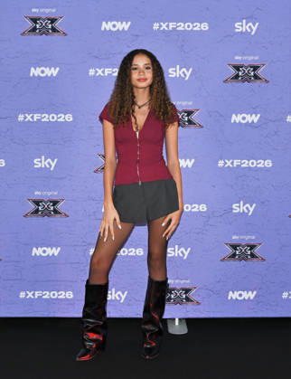 IPA89927851 - Milan, Italy: X Factor 2026 photocall featuring the 12 official contestants JAKE LA FURIA S TEAM In the photo: ALÌA (Martina Cerutti)  Copyright: xNickxZonnax xNickxZonnax IPA89927851
