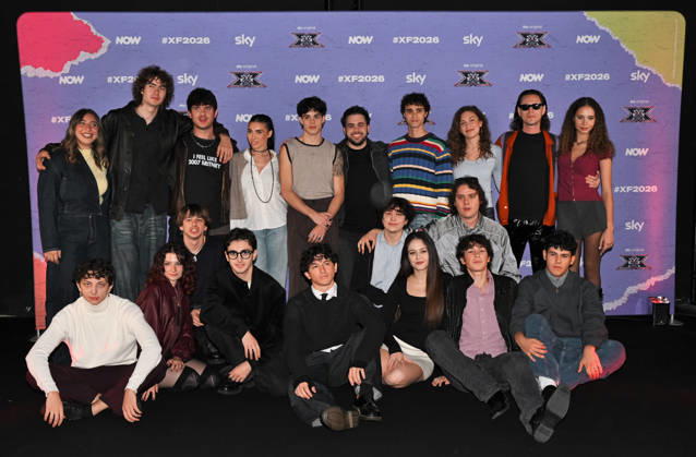 IPA89927824 - Milan, Italy: X Factor 2026 photocall featuring the 12 official contestants In the photo: The 12 official contestants in a group photo  Copyright: xNickxZonnax xNickxZonnax IPA89927824