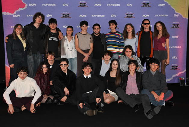 IPA89927831 - Milan, Italy: X Factor 2026 photocall featuring the 12 official contestants In the photo: The 12 official contestants in a group photo  Copyright: xNickxZonnax xNickxZonnax IPA89927831