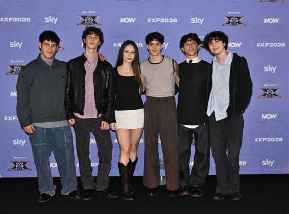 IPA89927842 - Milan, Italy: X Factor 2026 photocall featuring the 12 official contestants PAOLA IEZZI S TEAM In the photo: Mad-Dog, Camilla, Manu  Copyright: xNickxZonnax xNickxZonnax IPA89927842