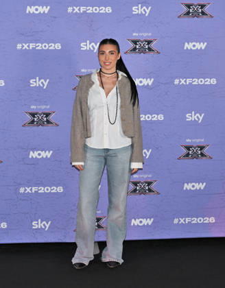 IPA89927869 - Milan, Italy: X Factor 2026 photocall featuring the 12 official contestants JAKE LA FURIA S TEAM In the photo: Veronica (Veronica Bruganelli)  Copyright: xNickxZonnax xNickxZonnax IPA89927869