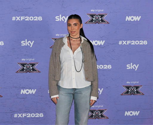 IPA89927886 - Milan, Italy: X Factor 2026 photocall featuring the 12 official contestants JAKE LA FURIA S TEAM In the photo: Veronica (Veronica Bruganelli)  Copyright: xNickxZonnax xNickxZonnax IPA89927886