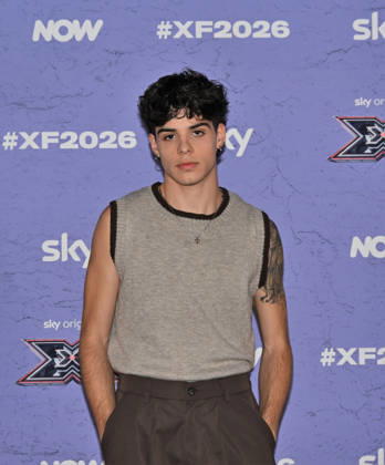 IPA89928075 - Milan, Italy: X Factor 2026 photocall featuring the 12 official contestants PAOLA IEZZI S TEAM In the photo: Manul (Manuel Gargano)  Copyright: xNickxZonnax xNickxZonnax IPA89928075