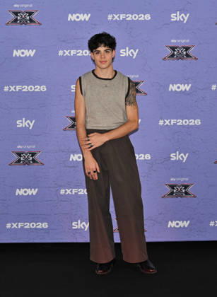 IPA89928094 - Milan, Italy: X Factor 2026 photocall featuring the 12 official contestants PAOLA IEZZI S TEAM In the photo: Manul (Manuel Gargano)  Copyright: xNickxZonnax xNickxZonnax IPA89928094