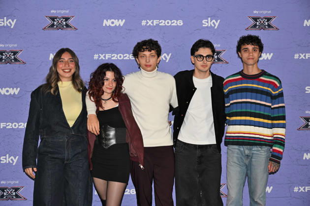 IPA89927907 - Milan, Italy: X Factor 2026 photocall featuring the 12 official contestants IRAMA S TEAM In the photo: Patrizia, Le Distanze, Lenanie  Copyright: xNickxZonnax xNickxZonnax IPA89927907
