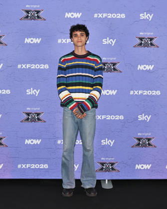 IPA89927909 - Milan, Italy: X Factor 2026 photocall featuring the 12 official contestants IRAMA S TEAM In the photo: Lenanie (Danny Anania)  Copyright: xNickxZonnax xNickxZonnax IPA89927909