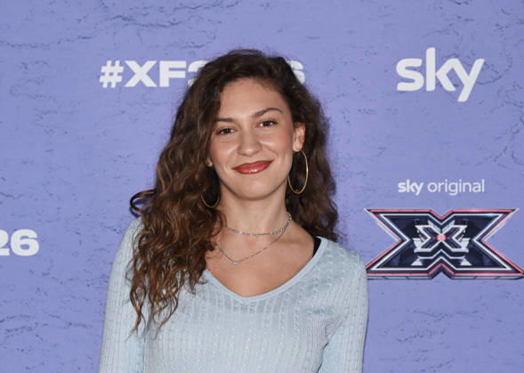 IPA89928021 - Milan, Italy: X Factor 2026 photocall featuring the 12 official contestants FRANCESCO GABBANI S TEAM In the photo: Alice Fregoso  Copyright: xNickxZonnax xNickxZonnax IPA89928021