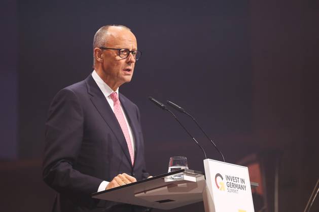 Berlin, Deutschland, 19.10.2026: Kraftwerk Berlin: Invest in Germany Summit: Bundeskanzler Friedrich Merz (CDU) hält eine Rede Copyright: xdtsxNachrichtenagenturx dts_139970