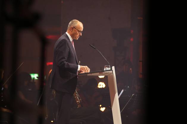 Berlin, Deutschland, 19.10.2026: Kraftwerk Berlin: Invest in Germany Summit: Bundeskanzler Friedrich Merz (CDU) hält eine Rede Copyright: xdtsxNachrichtenagenturx dts_139974