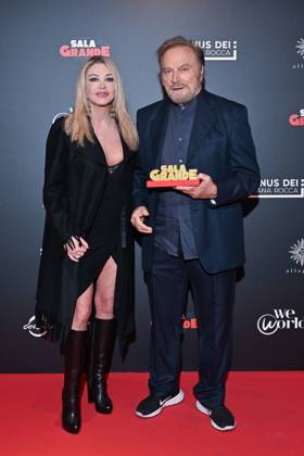IPA89934663 - Rome: Allegrio Roma. Charity Event for WeWorld. Pictured: Paola Ferrari, Franco Nero  Copyright: xMaurizioxD Avanzox xDxAvanzo Provvisionato Landix IPA89934663
