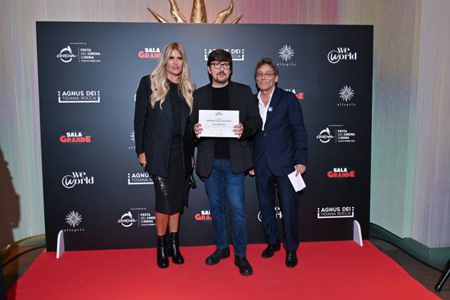 IPA89934722 - Rome: Allegrio Roma. Charity Event for WeWorld. Pictured: Tiziana Rocca, Ricky Memphis, Flavio Natalia  Copyright: xMaurizioxD Avanzox xDxAvanzo Provvisionato Landix IPA89934722