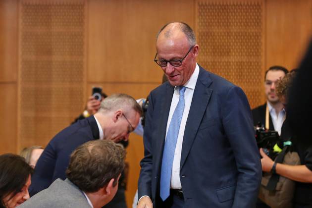 Berlin, Deutschland, 20.10.2026: ESMT: Invest in Germany Summit: Bundeskanzler Friedrich Merz (CDU) kommt an. Copyright: xdtsxNachrichtenagenturx dts_140002