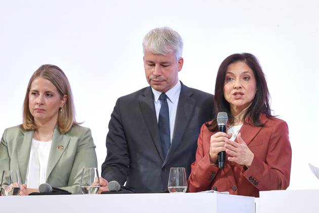Berlin, Deutschland, 20.10.2026: ESMT: Invest in Germany Summit: Bundesministerin für Wohnen, Stadtentwicklung und Bauwesen Verena Hubertz (SPD), Bundesminister für Verkehr Steffen Bilger (CDU), Bundesministerin für Wirtschaft und Energie Katherina Reiche (CDU) Copyright: xdtsxNachrichtenagenturx dts_140036