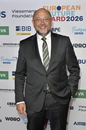 Martin Schulz bei der Verleihung des European Future Award 2026 im Tipi am Kanzleramt. Berlin, 19.10.2026