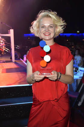 Anna Zeiter bei der Verleihung des European Future Award 2026 im Tipi am Kanzleramt. Berlin, 19.10.2026