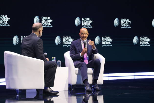 US Ambassador to Turkiye and Special Envoy for Syria Tom Barrack DOHA, QATAR - OCTOBER 20: US Ambassador to Ankara and Special Envoy for Syria and Iraq Tom Barrack delivers a speech during the 8th Global Security Forum, held under the theme The Future of Alliances, in Doha, Qatar, on October 20, 2026. Ali Altunkaya Anadolu Doha Qatar. Editorial use only. Please get in touch for any other usage.  Copyright: x2026xAnadoluxAlixAltunkayax
