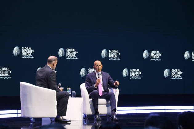 US Ambassador to Turkiye and Special Envoy for Syria Tom Barrack DOHA, QATAR - OCTOBER 20: US Ambassador to Ankara and Special Envoy for Syria and Iraq Tom Barrack delivers a speech during the 8th Global Security Forum, held under the theme The Future of Alliances, in Doha, Qatar, on October 20, 2026. Ali Altunkaya Anadolu Doha Qatar. Editorial use only. Please get in touch for any other usage.  Copyright: x2026xAnadoluxAlixAltunkayax