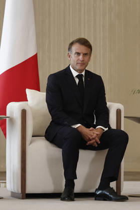President Macron Visits United Arab Emirates French President Emmanuel Macron attends a signing ceremony for bilateral defence agreements with Sheikh Mohamed bin Zayed Al Nahyan, President of the United Arab Emirates (UAE) (not seen) at Zayed International Airport in Abu Dhabi, United Arab Emirates, October 20, 2026. Photo by Benoit Tessier Pool ABACAPRESS.COM Abu Dhabi United Arab Emirates  Copyright: xTessierxBenoit Pool ABACAx