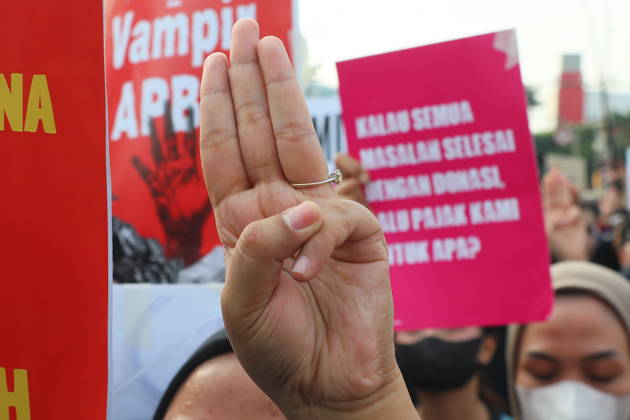 October 20, 2026, Jakarta, Central Jakarta, jakarta: Students and civil society groups stage a protest at Tugu Tani, Central Jakarta, voicing concerns over government policies, environmental issues, and social inequality. Jakarta jakarta - ZUMAp146 20261020_zap_p146_035 Copyright: xDennyxPohanx