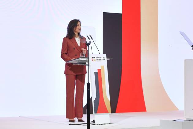 Berlin, Deutschland, 20.10.2026: ESMT: Invest in Germany Summit: Bundesministerin für Wirtschaft und Energie Katherina Reiche (CDU) hält eine Rede. Copyright: xdtsxNachrichtenagenturx dts_140025