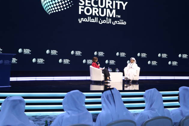 Global Security Forum in Doha DOHA, QATAR - OCTOBER 20: Qatari Foreign Ministry Spokesperson Majed al-Ansari addresses delegates during the Global Security Forum in Doha, Qatar on Tuesday, October 20, 2026. Ali Altunkaya Anadolu Doha Qatar. Editorial use only. Please get in touch for any other usage.  Copyright: x2026xAnadoluxAlixAltunkayax