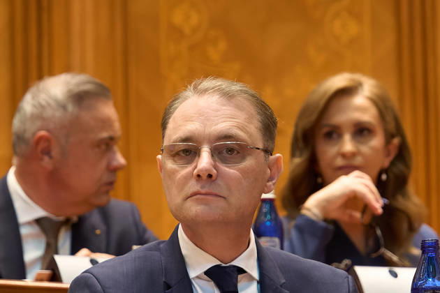 Luca Niculescu New Romanian Prime Minister Vote in Paliament Bucharest, Romania. 20th Oct, 2026: Luca Niculescu, prime minister‘designate, attends the vote on his cabinet in the Romanian Parliament. Bucharest Romania Copyright: xLucianxAlecux