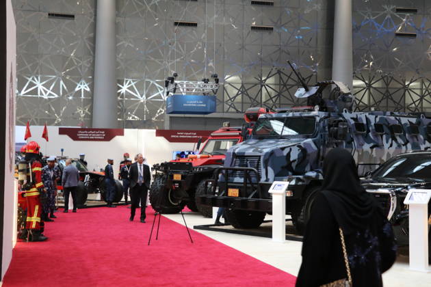 16th Homeland Security and Safety Exhibition Milipol Qatar begins in Doha DOHA, QATAR - OCTOBER 20: Visitors and exhibitors gather at the 16th International Homeland Security and Safety Exhibition (Milipol Qatar), held at the Doha Exhibition and Convention Center in Doha, Qatar, on October 20, 2026. Featuring over 270 companies from 33 countries, the event showcases innovations including unmanned aerial vehicles (UAVs), robotic systems, armored and specialized tactical vehicles, advanced surveillance cameras, cybersecurity solutions, border security hardware, and artificial intelligence-driven technologies. Ali Altunkaya Anadolu Doha Qatar. Editorial use only. Please get in touch for any other usage. Copyright: x2026xAnadoluxAlixAltunkayax