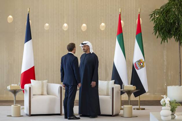 French President Emmanuel Macron in UAE ABU DHABI, UNITED ARAB EMIRATES - OCTOBER 20: (----EDITORIAL USE ONLY – MANDATORY CREDIT - UAE PRESIDENTIAL PALACE HANDOUT - NO MARKETING NO ADVERTISING CAMPAIGNS - DISTRIBUTED AS A SERVICE TO CLIENTS----) French President Emmanuel Macron meets with UAE President Sheikh Mohamed bin Zayed Al Nahyan at Zayed International Airport in Abu Dhabi, United Arab Emirates, on October 20, 2026. During the meeting, held as part of Macron s four-nation Gulf tour, the two leaders witnessed the exchange of a strategic defence partnership framework and memorandum of understanding between the UAE and France. UAE Presidential Palace Handout Anadolu Abu Dhabi United Arab Emirates. Editorial use only. Please get in Copyright: x2026xAnadoluxUAExPresidentialxPalace Handoutx