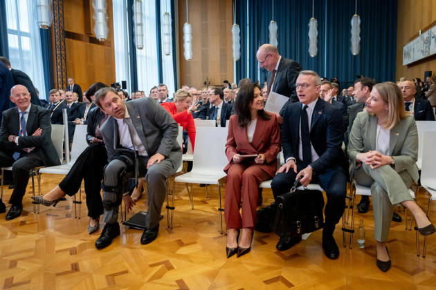 Invest in Germany Summit, Berlin, ESMT Invest in Germany Summit, Berlin, ESMT, Friedrich Merz, Bundeskanzler Katherina Reiche, Bundeswirtschaftsministerin Lars Klingbeil, Bundesfinanzminister Steffen Bilger, Bundesverkehrsminister Dorothee Bär, Bundesforschungsministerin Verena Hubertz, Bundesbauministerin Karsten Wildberger, Bundesdigitalminister Martin Blessing, Sonderbeauftragter für Investitionen Berlin Berlin GER