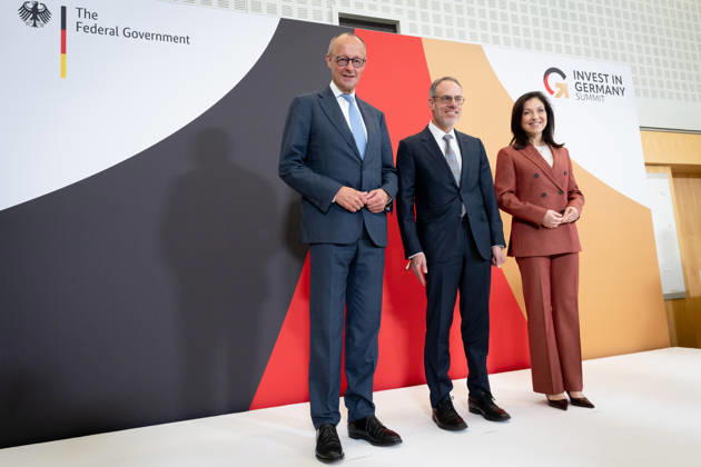 Invest in Germany Summit, Berlin, ESMT Invest in Germany Summit, Berlin, ESMT, David A. Zapolsky, Senior Vice President, Amazon Friedrich Merz, Bundeskanzler Katherina Reiche, Bundeswirtschaftsministerin Berlin Berlin GER