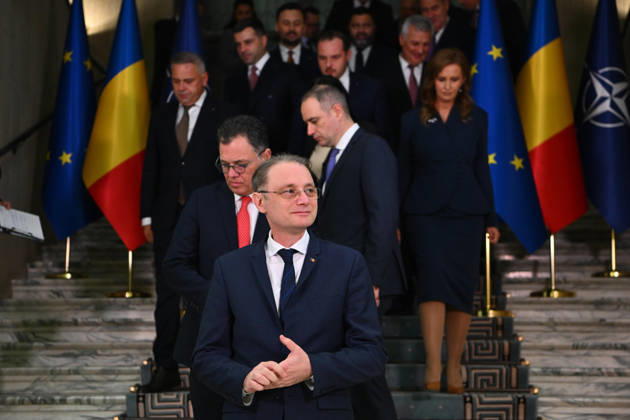 Romania s Parliament approves new Niculescu government BUCHAREST, ROMANIA - OCTOBER 20 : Prime Minister of Romania Luca Niculescu and members of the Romanian Parliament, including Deputy Prime Minister and Minister of Internal Affairs Marian Neacsu, Minister of Transport and Infrastructure Stefan-Ovidiu Popa, Minister of Justice Radu Marinescu, Minister of National Defence Stefan-Radu Oprea, Minister of Economy, Digitalization, Entrepreneurship, and Tourism Daniel-Catalin Zamfir, Minister of Agriculture and Rural Development Florin-Ionut Barbu, Minister of Environment, Waters, and Forests Natalia-Elena Intotero, Minister of Development, Public Works, and Administration Marcel-Alexandru Stoica, Minister of Investments and European Projects A Copyright: x2026xAnadoluxAlexxNicodimx