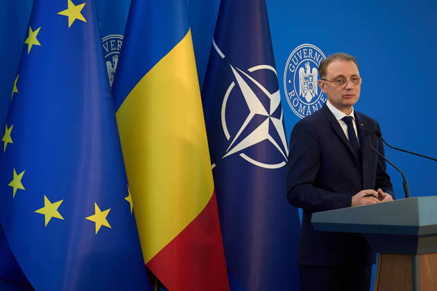 Romanian PM Luca Niculescu Press Conference Bucharest, Romania. 20th Oct, 2026: Luca Niculescu, Prime Minister of Romania, holds a press conference following the government meeting at Victoria Palace, the Romanian Government headquarters. Bucharest Romania Copyright: xLucianxAlecux