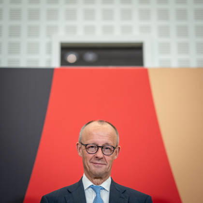 Bundeskanzler Friedrich Merz bei seinem Abschlussstatement;Invest in Germany Summit 2026 in der ESMT - European School of Management and Technology Berlin, Berlin Berlin Deutschland ESMT Berlin