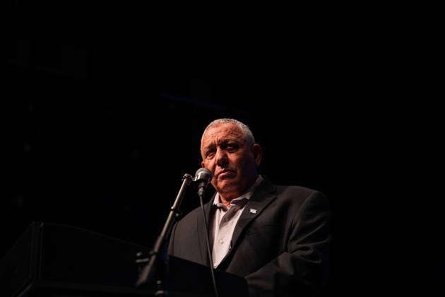 October 20, 2026, Be er Sheva, New York, Israel: GADI EISENKOT the leading candidate to replace PM Benjamin Netanyahu in the upcoming Israeli elections, speaks at a campaign rally of his party Yashar in Be™er Sheva. Be er Sheva Israel - ZUMAg280 20261020_znp_g280_012 Copyright: xYoavxGinsburgx