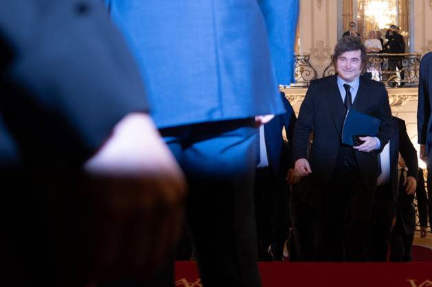 October 21, 2026, Madrid, Spain: Javier Milei, President of the Argentine Republic attends an informative breakfast organized by Nueva Economia Forum in Madrid. Madrid Spain - ZUMAs197 20261021_aaa_s197_008 Copyright: xDavidxCanalesx
