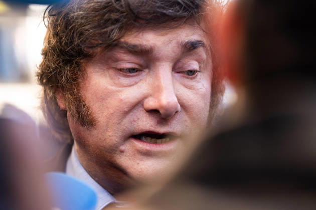 October 21, 2026, Madrid, Madrid, SPAIN: During his visit to Madrid, Argentine President Javier Milei lashes out at a journalist, saying: I cannot respect your brain. Madrid SPAIN - ZUMAl221 20261021_zip_l221_001 Copyright: xIgnacioxLopezxIsasmendix