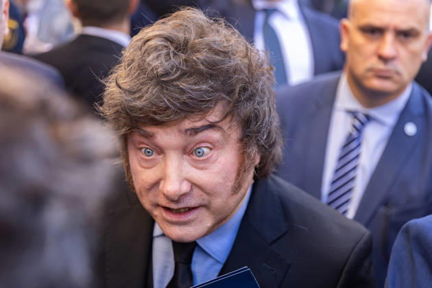 October 21, 2026, Madrid, Madrid, SPAIN: During his visit to Madrid, Argentine President Javier Milei lashes out at a journalist, saying: I cannot respect your brain. Madrid SPAIN - ZUMAl221 20261021_zip_l221_004 Copyright: xIgnacioxLopezxIsasmendix