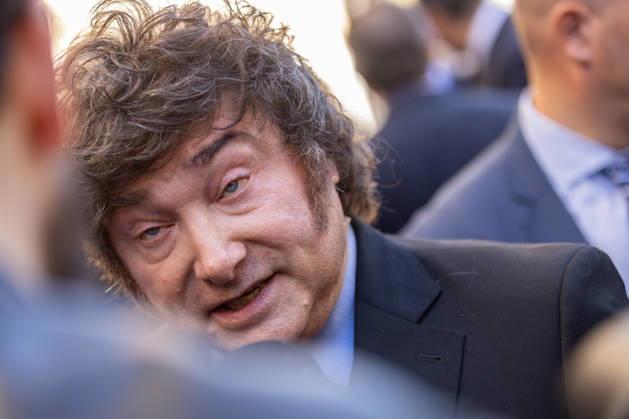 October 21, 2026, Madrid, Madrid, SPAIN: During his visit to Madrid, Argentine President Javier Milei lashes out at a journalist, saying: I cannot respect your brain. Madrid SPAIN - ZUMAl221 20261021_zip_l221_005 Copyright: xIgnacioxLopezxIsasmendix