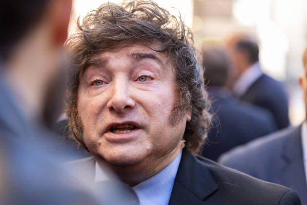 October 21, 2026, Madrid, Madrid, SPAIN: During his visit to Madrid, Argentine President Javier Milei lashes out at a journalist, saying: I cannot respect your brain. Madrid SPAIN - ZUMAl221 20261021_zip_l221_011 Copyright: xIgnacioxLopezxIsasmendix