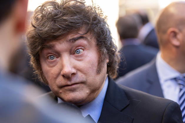 October 21, 2026, Madrid, Madrid, SPAIN: During his visit to Madrid, Argentine President Javier Milei lashes out at a journalist, saying: I cannot respect your brain. Madrid SPAIN - ZUMAl221 20261021_zip_l221_016 Copyright: xIgnacioxLopezxIsasmendix