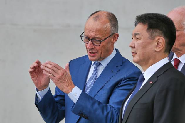 Berlin, Deutschland, 21.10.2026: Bundeskanzleramt: Empfang des Präsidenten der Mongolei: Bundeskanzler Friedrich Merz (CDU) und Ukhnaa Khurelsukh Copyright: xdtsxNachrichtenagenturx dts_140171