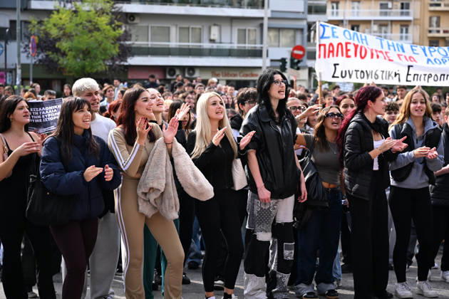 October 21, 2026, Thessaloniki, Greece: Students protest in Greece, calling for better education and government action to ease the burden of rising living costs. Thessaloniki Greece - ZUMAp191 20261021_zap_p191_004 Copyright: xGiannisxPapanikosx