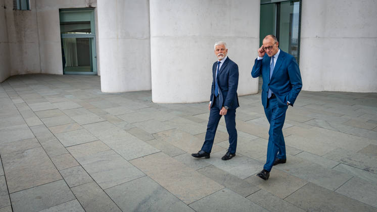 Bundeskanzler Friedrich Merz empfängt den Präsidenten der Tschechischen Republik, Petr Pavel, im Bundeskanzleramt;Tschechischer Präsident im Bundeskanzleramt, Berlin, Deutschland, Berlin Berlin Deutschland Bundeskanzleramt