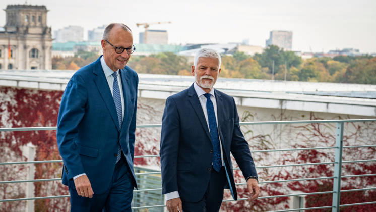 Bundeskanzler Friedrich Merz empfängt den Präsidenten der Tschechischen Republik, Petr Pavel, im Bundeskanzleramt;Tschechischer Präsident im Bundeskanzleramt, Berlin, Deutschland, Berlin Berlin Deutschland Bundeskanzleramt
