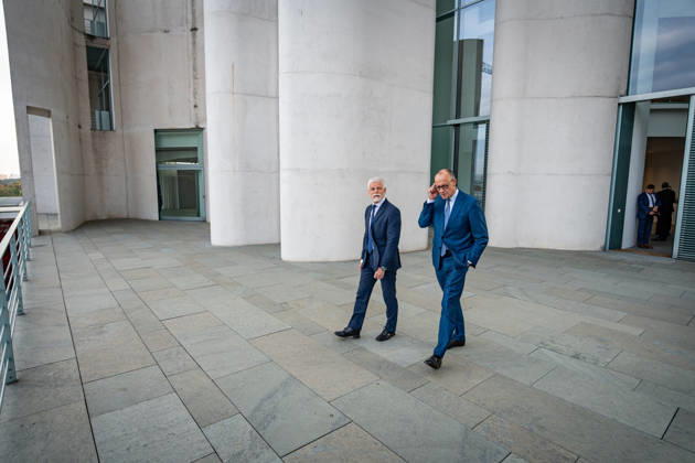 Bundeskanzler Friedrich Merz empfängt den Präsidenten der Tschechischen Republik, Petr Pavel, im Bundeskanzleramt;Tschechischer Präsident im Bundeskanzleramt, Berlin, Deutschland, Berlin Berlin Deutschland Bundeskanzleramt